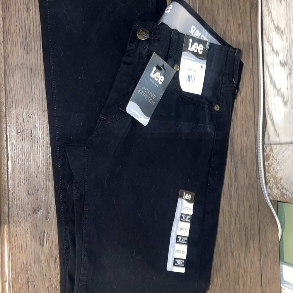 Lee Mens Black Jeans waist 28x30